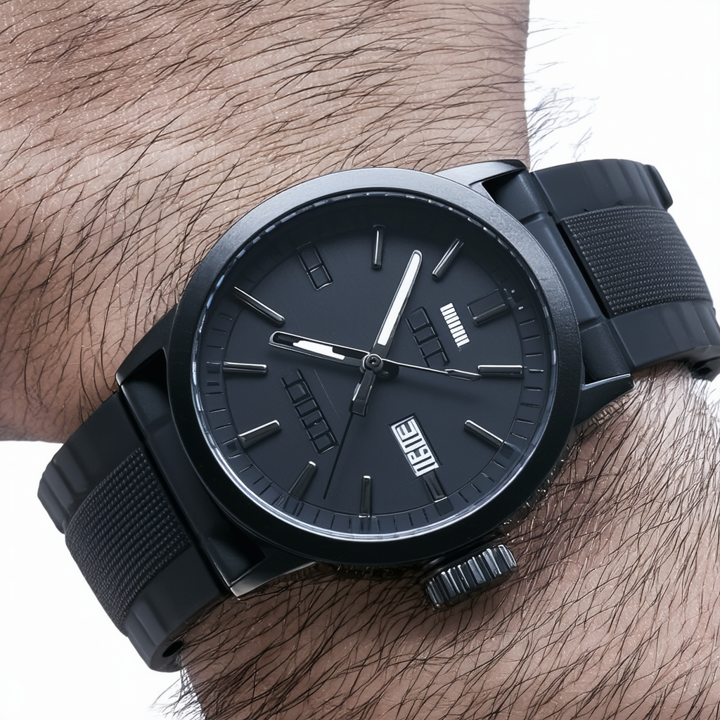 PUMA Men's Quartz Stainless Steel and Polyurethane Watch, Color:Black (Model: PU103051006)