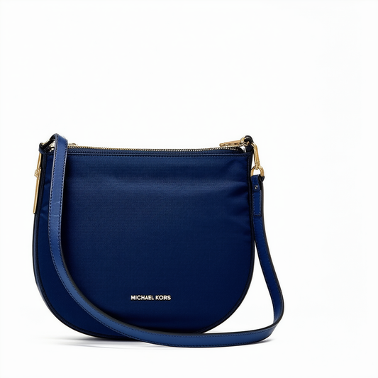 NEW AUTHENTIC MICHAEL KORS KEMPTON LARGE NYLON CROSSBODY BAG (Navy)