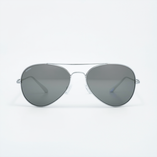Mirrored Aviators Silver Metal Aviator Sunglasses