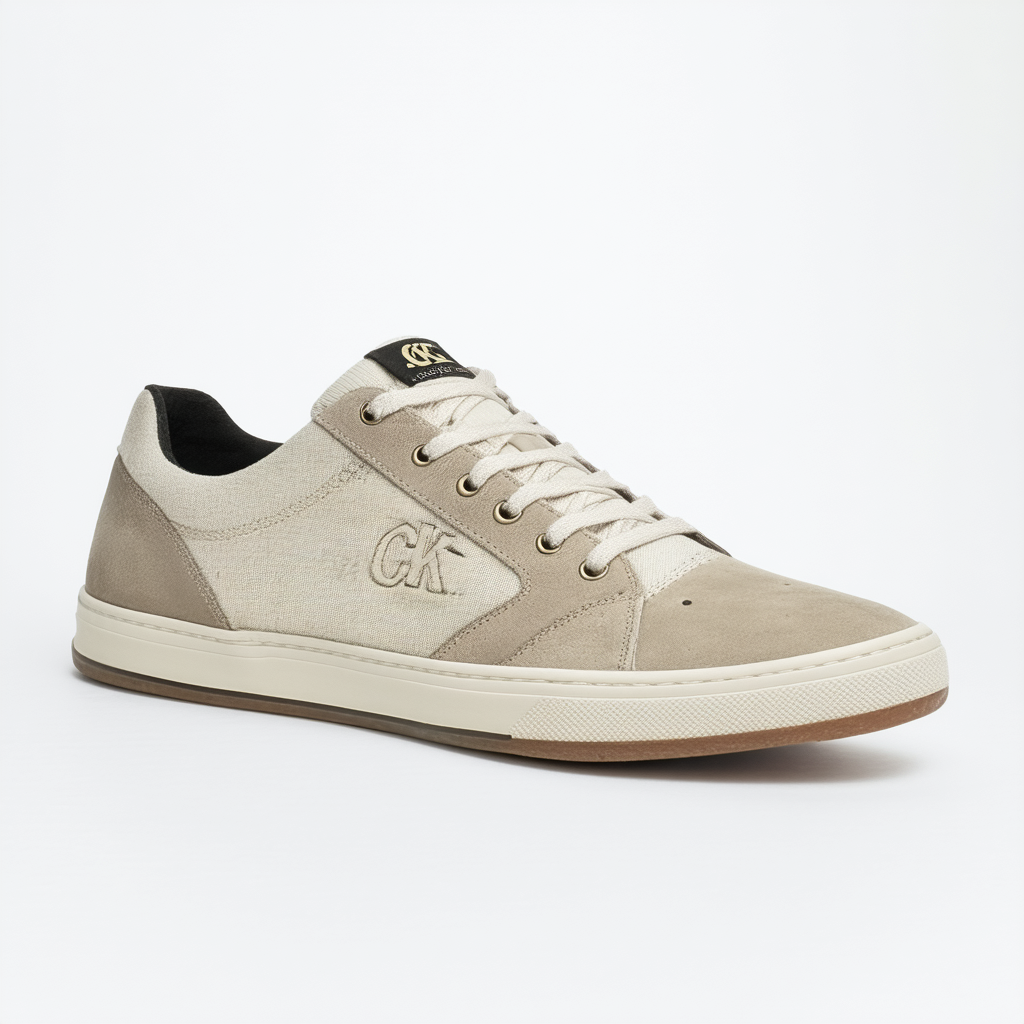 CK Jeans Men's Chester Leather And Canvas Fashion Sneaker