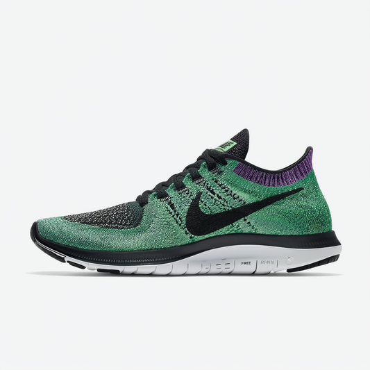 Nike Women's Free RN Flyknit 2017 Running Shoe Vintage Green/Black-Purple Basalt 6.0
