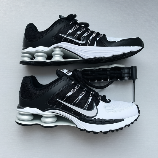 Nike Men's Shox NZ Running Shoe Black/White/Black - 10 D(M) US