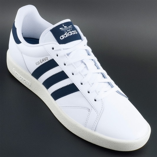 adidas Originals Men's Rod Laver Sneaker, White/Collegiate Navy, 7 M US