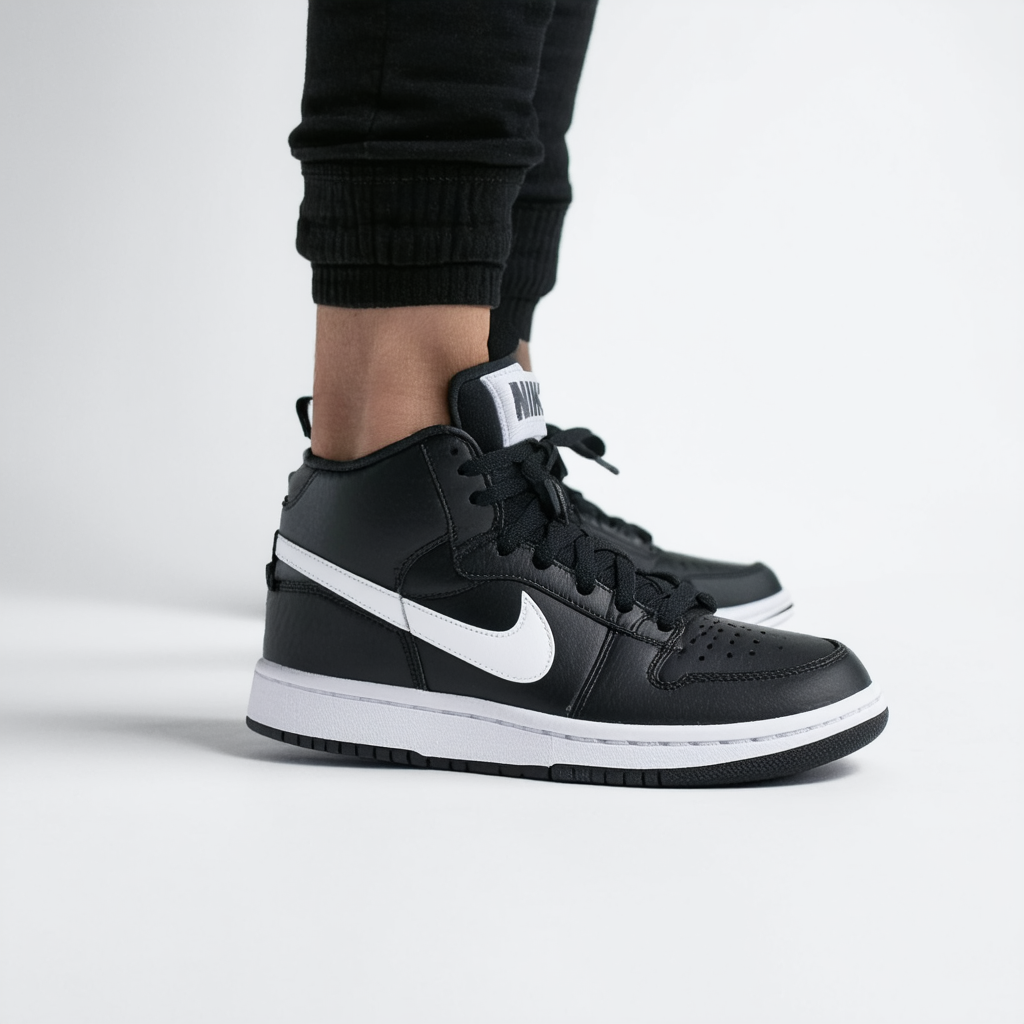 Nike Court Borough Mid Black/White