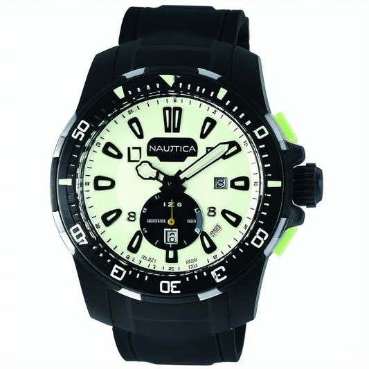 Nautica Men's N20059G BFD 101 Black Resin and Luminous Dial Watch