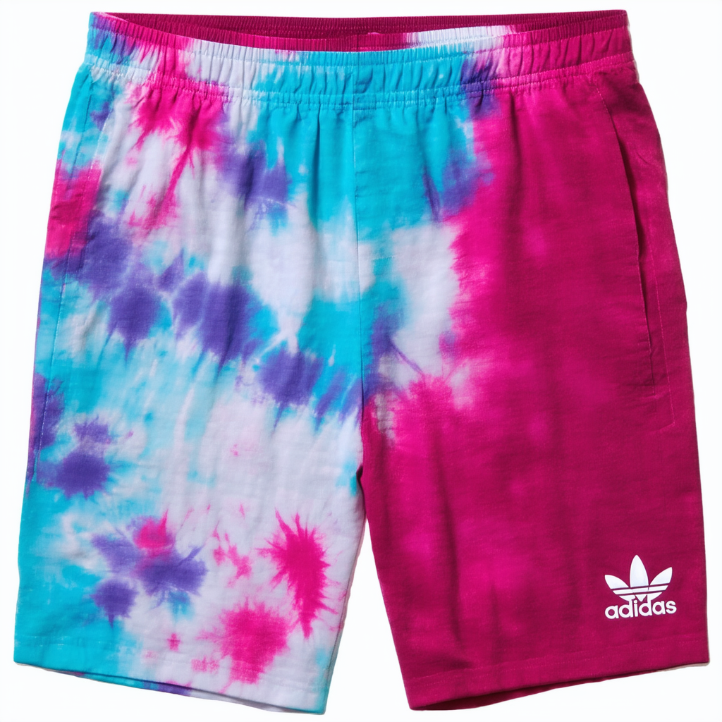 adidas Originals Men's Adicolor Essentials Trefoil Shorts Tye Dye