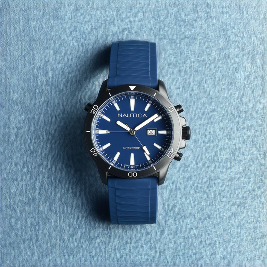 Nautica Men's NAPHST001 Houston Analog Display Quartz Blue Watch