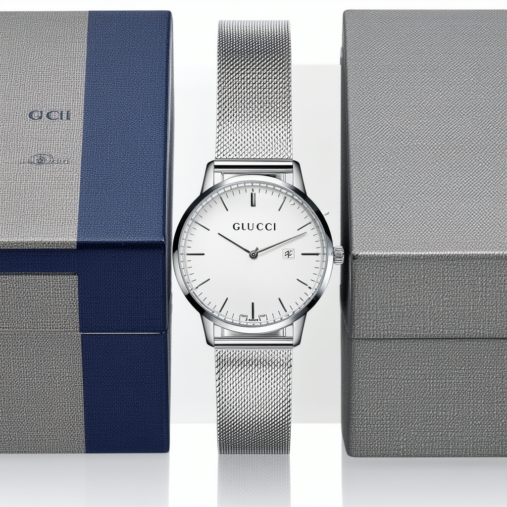 Gucci Swiss Quartz Stainless Steel Dress Silver-Toned Men's Watch(Model: YA126459)