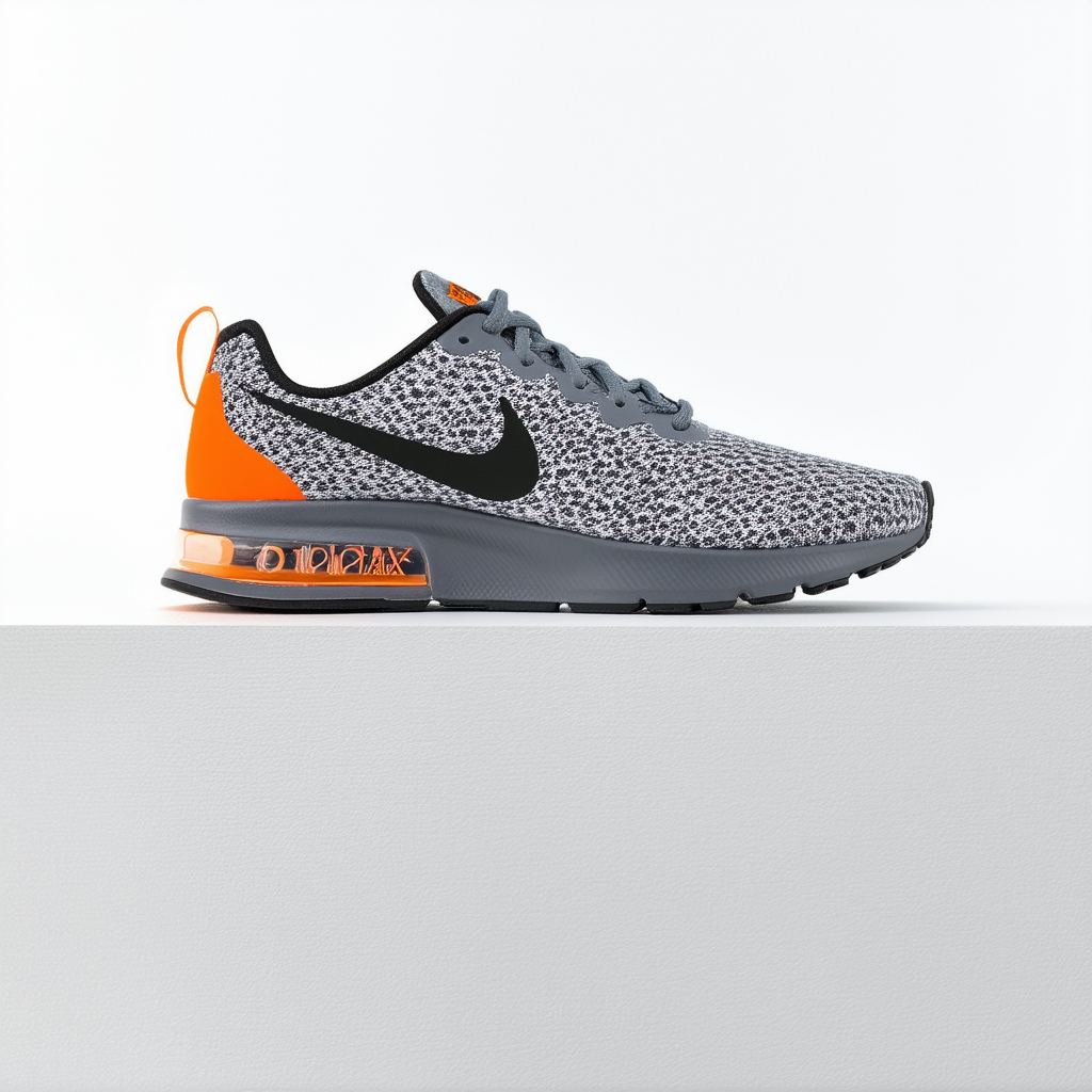 Nike Air Max Tavas Print Men's Running Shoes Size US 11.5, Regular Width, Color Grey/Orange