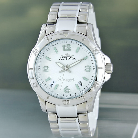 Activa By Invicta Women's AA201-019 Silver Dial Silver Plastic Watch
