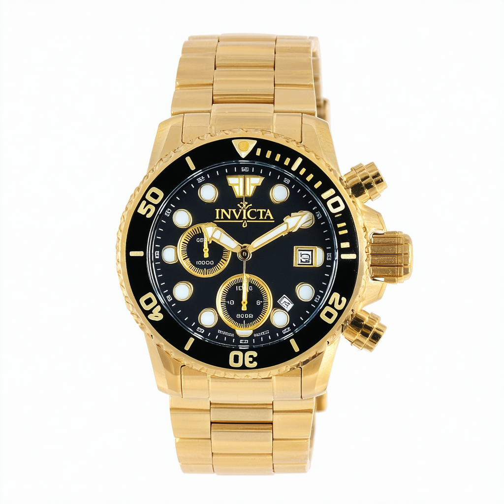 Invicta Men's Scuba Quartz Watch, Gold, 25854