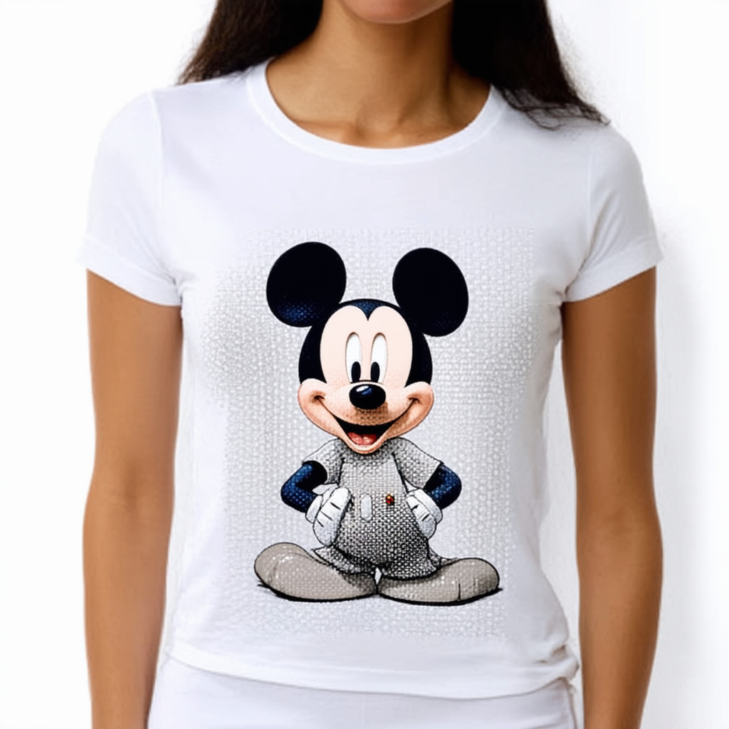 Mickey Mouse Front & Back Women's Tee Shirt