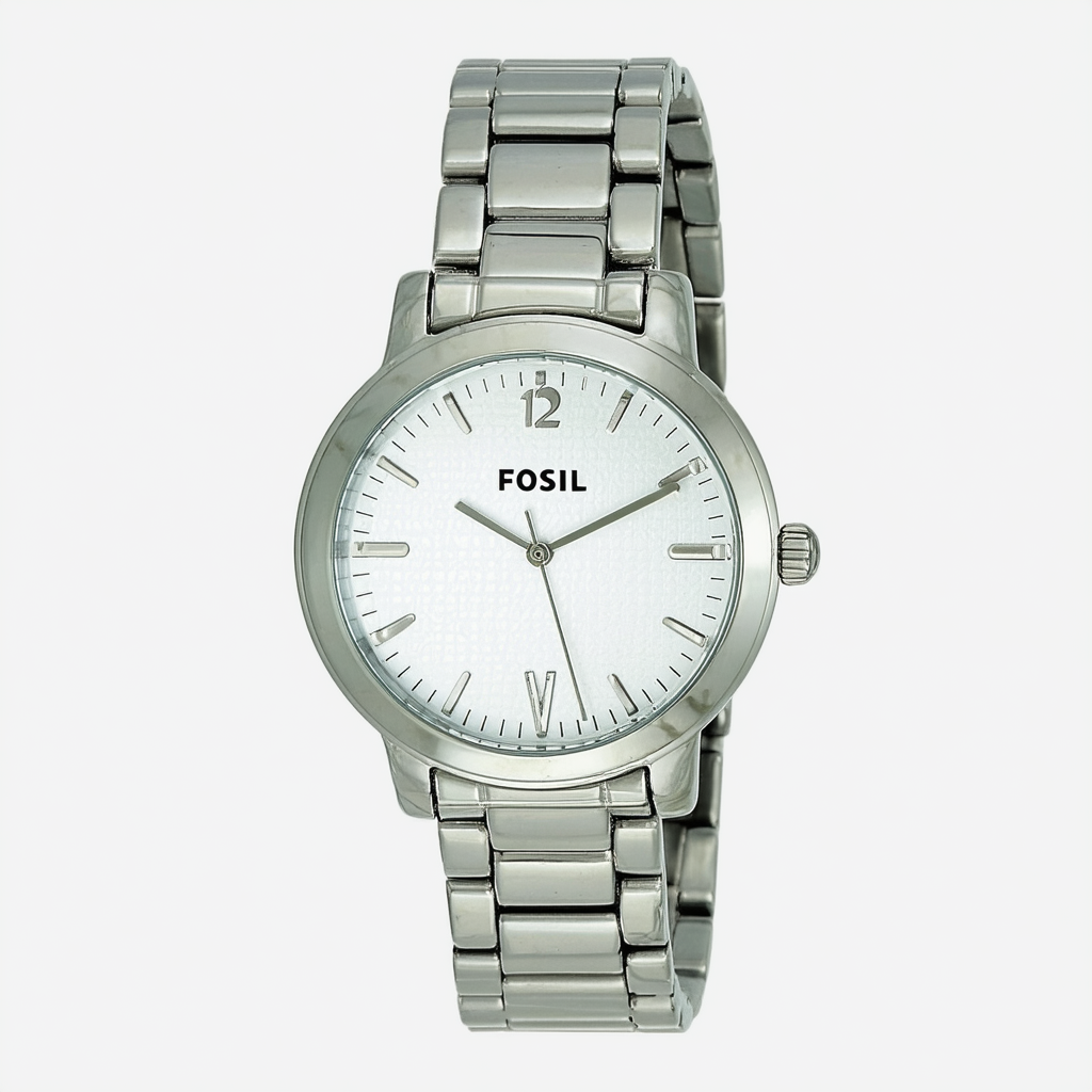 Fossil Women's ES3001 Stainless Steel Analog White Dial Watch