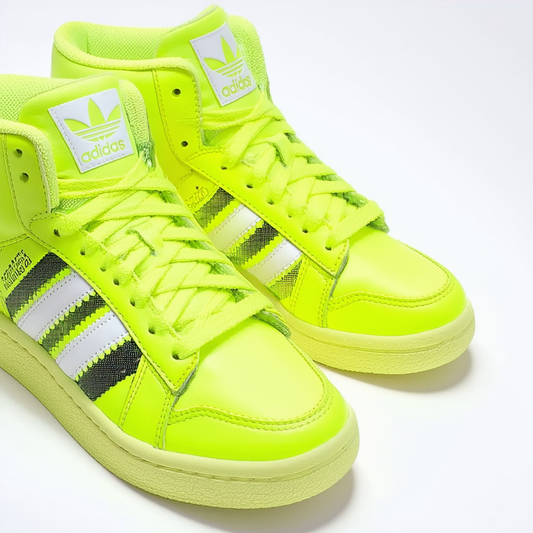 adidas Jeremy Scott Kids Shoes Sneakers Hi Neon Lime Slime/Vivid Yellow G95752