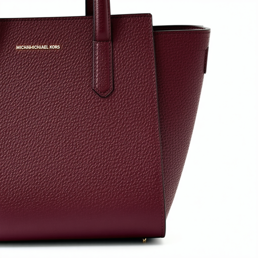 MICHAEL Michael Kors Mercer Large Accordion Convertible Tote Maroon/Oxblood One Size