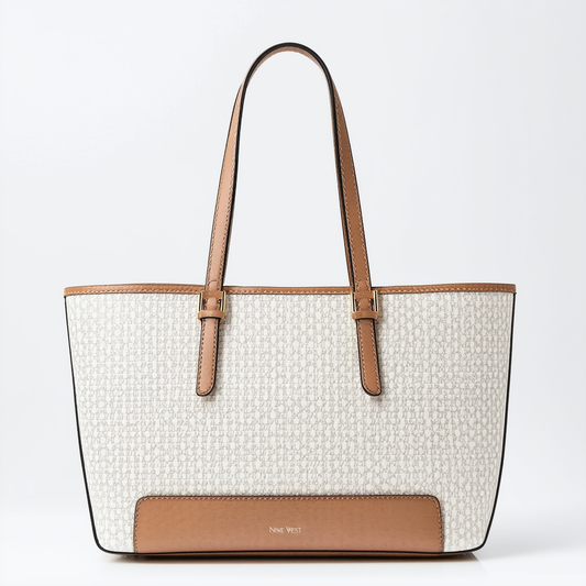 Nine West Double Vision Large Shopper Travel Tote Handbag