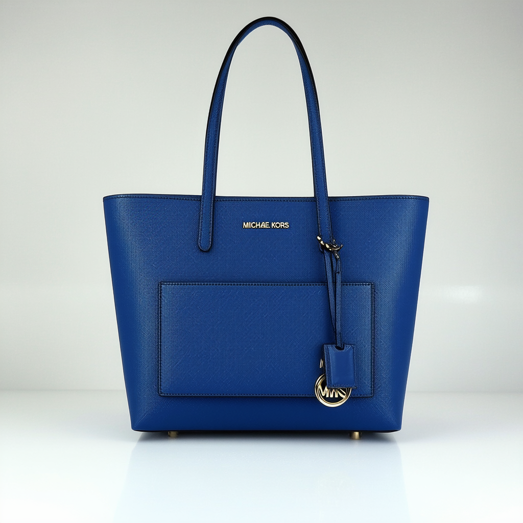 NEW AUTHENTIC MICHAEL KORS JET SET LARGE POCKET MULTIFUNCTION TOTE HANDBAG (Baltic Blue)