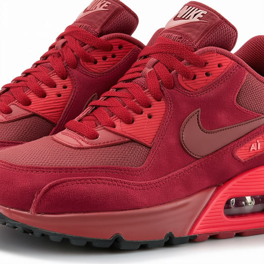 NIKE Air Max 90 Premium Mens Running Shoes 333888-611 Team Red 11 M US