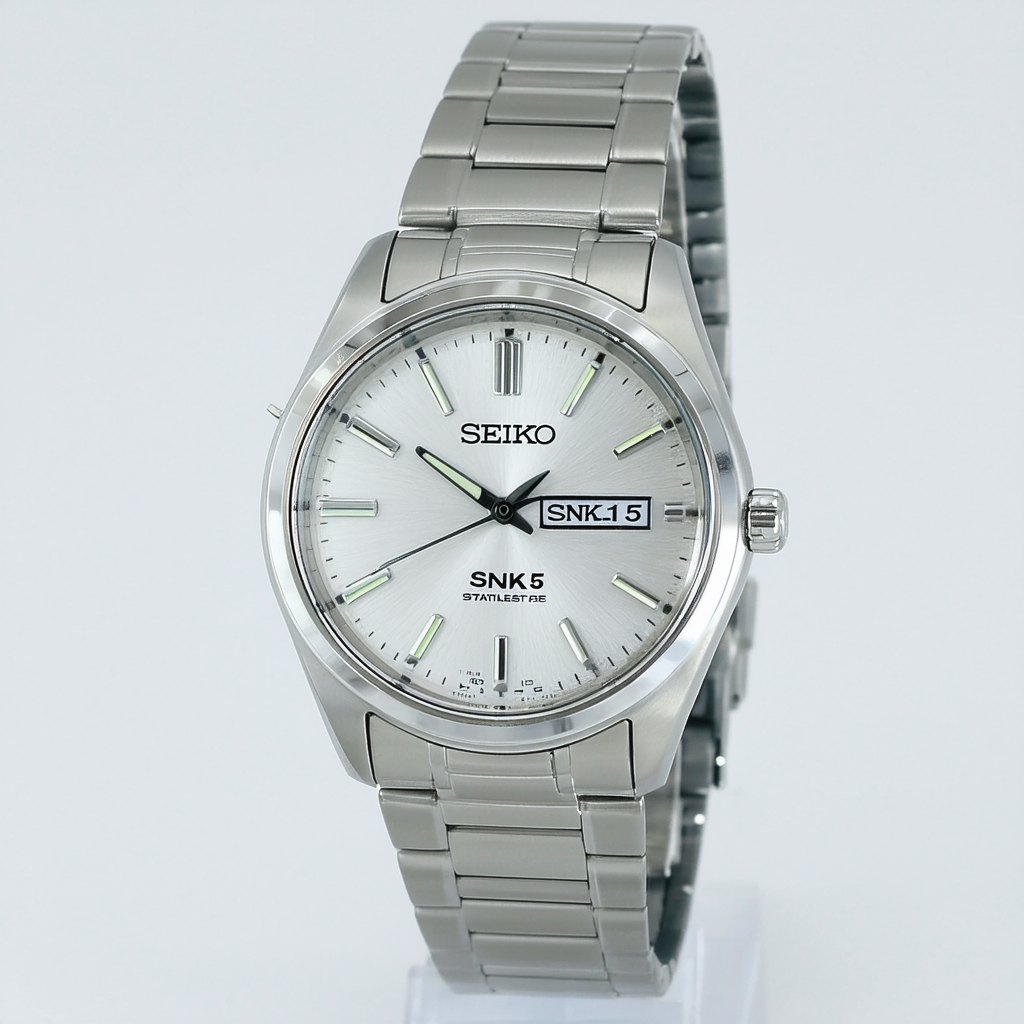 Seiko 5 SNKL15 Men's Stainless Steel Silver Dial Self Winding Automatic Watch