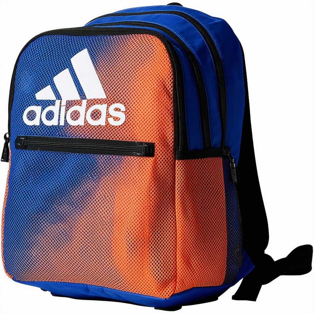 adidas unisex-adult Hermosa Mesh Backpack, Power Blue/ Solar Orange, ONE SIZE