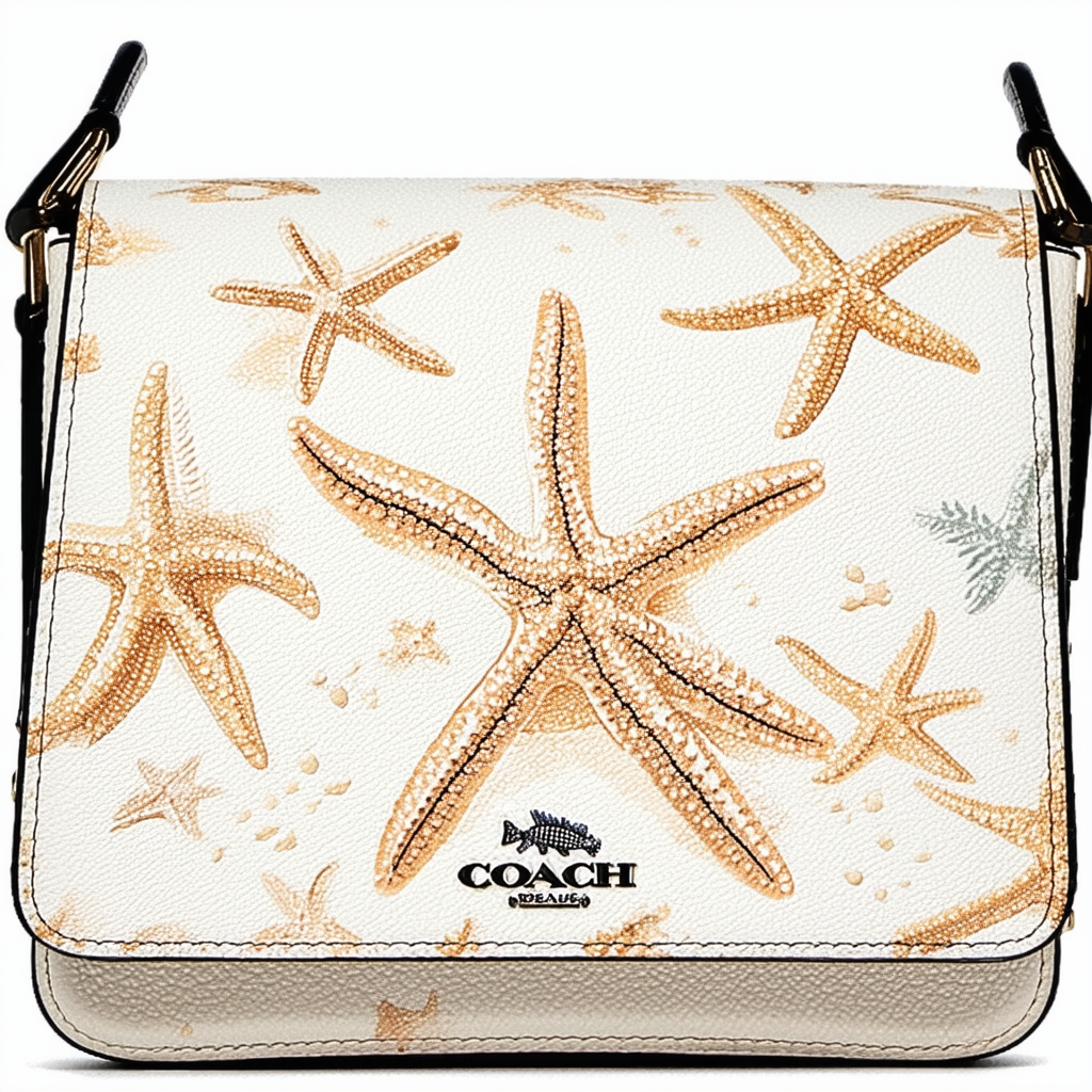 COACH Beach Starfish Motif Purse Hangbag Crossbody Bag Style 47314
