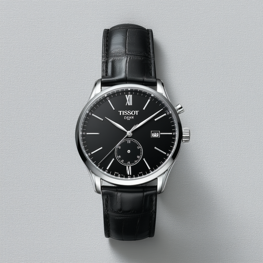 Tissot mens Classic Dream Stainless Steel Dress Watch Black T1294071605100