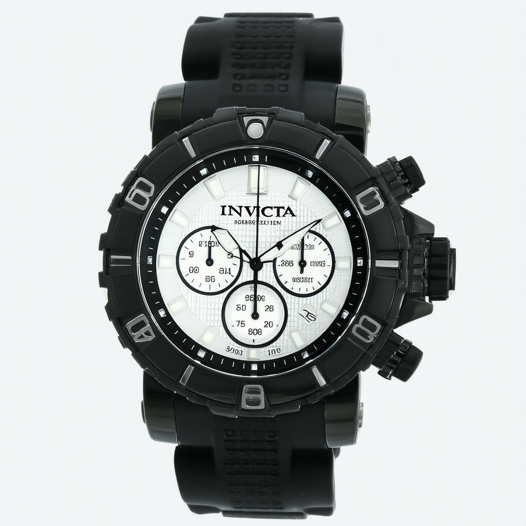 Invicta Men's 0506 Reserve Collection Chronograph Black Rubber Watch