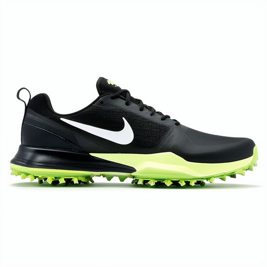 Nike New Mens FI Impact Golf Shoes Black/White/Volt Size 7 M - Retail $130