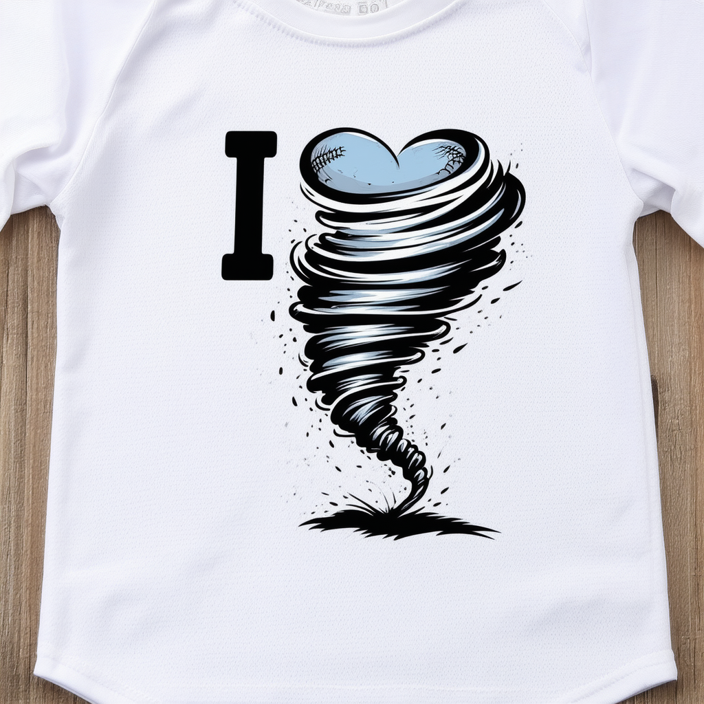CafePress I Love Tornado Kids Baseball Jersey Kids Jersey