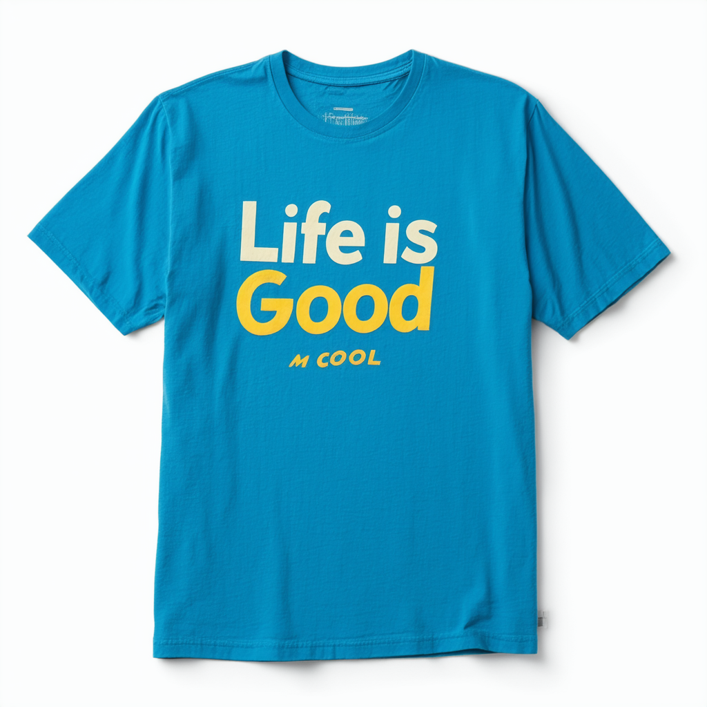 Life is Good Men's M Cool Tee Outsider Vtgblu