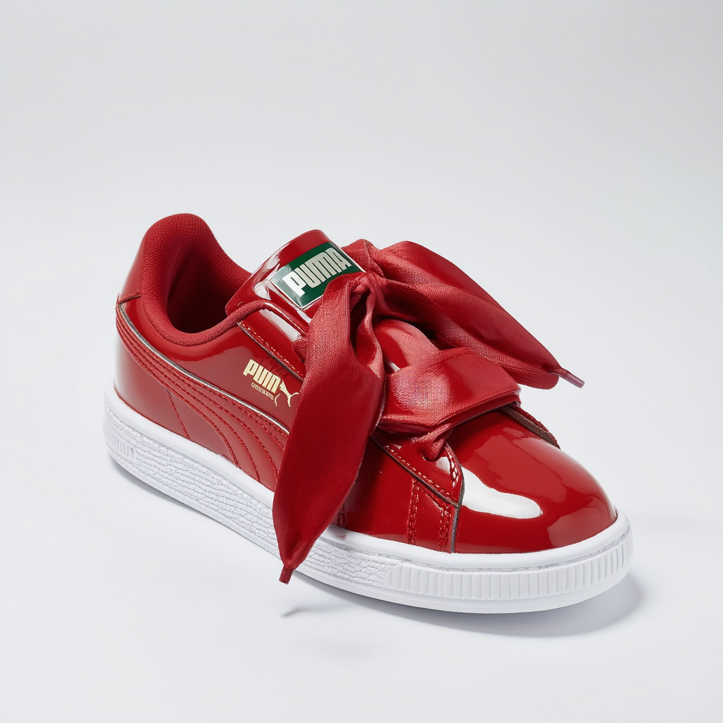 PUMA Women's Basket Heart Patent Wn, Tibetan Red-Tibetan Red, 8.5 M US