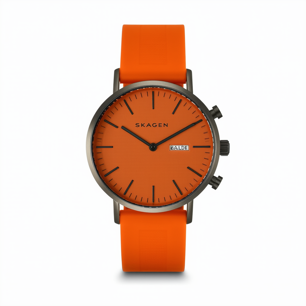 Skagen Men's SKW6074 Balder Orange Titanium Silicone Watch