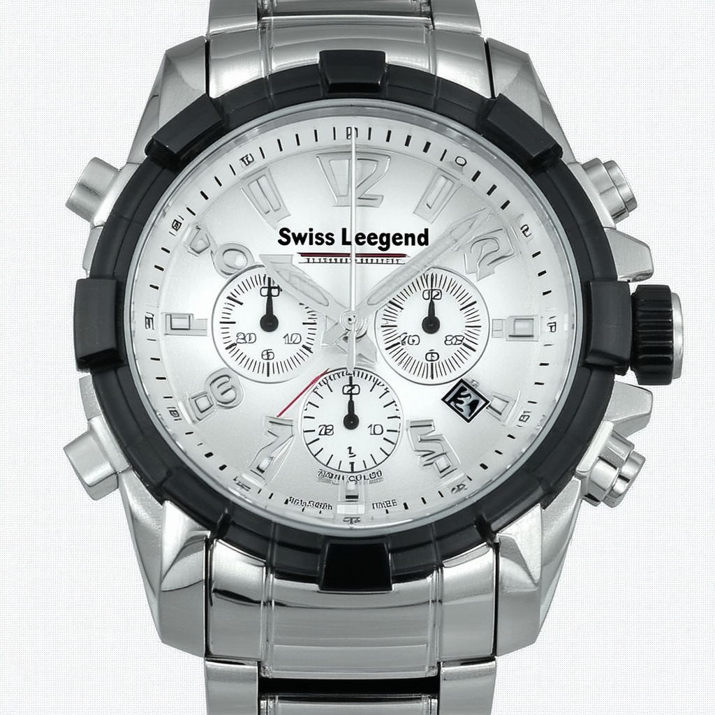Swiss Legend Men's 30025-02S-GB Throttle Chronograph Silver Dial Watch