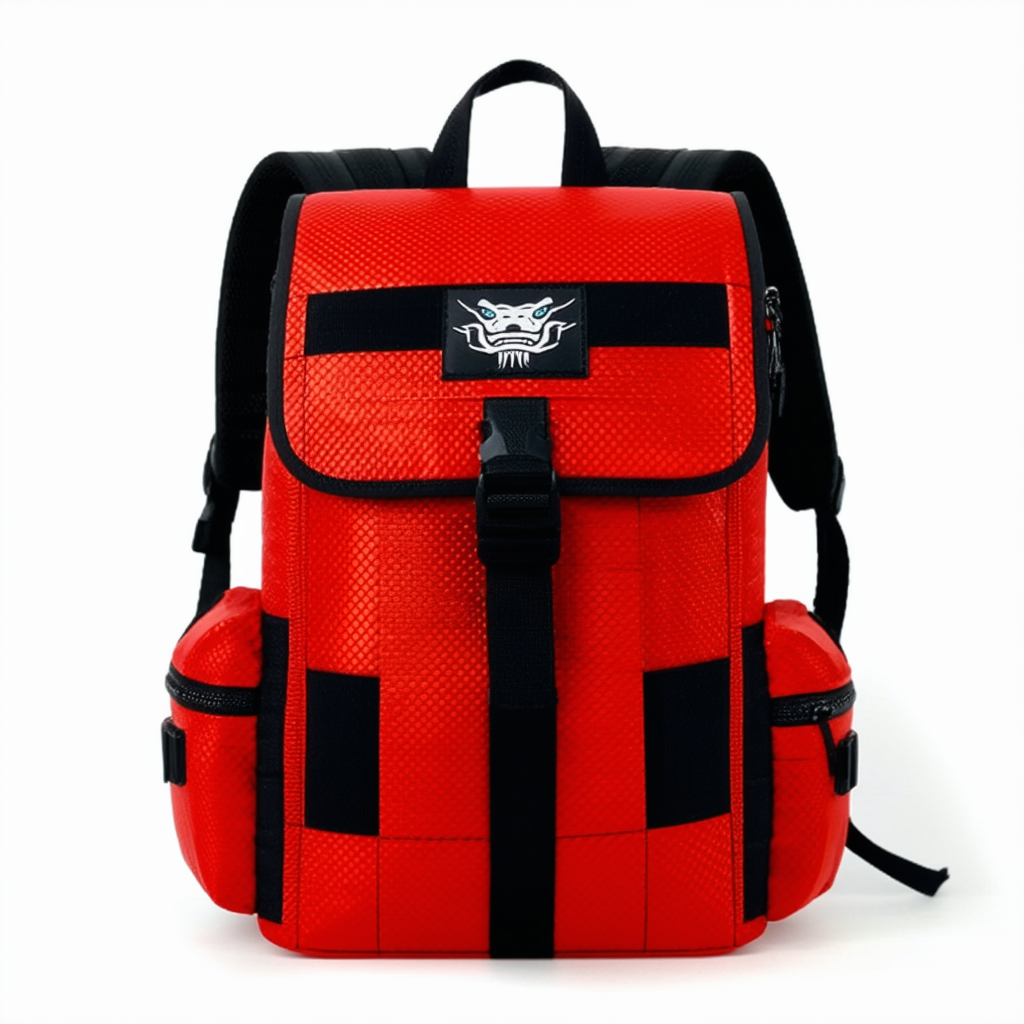 Cobra Kai TV Show Series Red & Black Strike First Tech Backpack