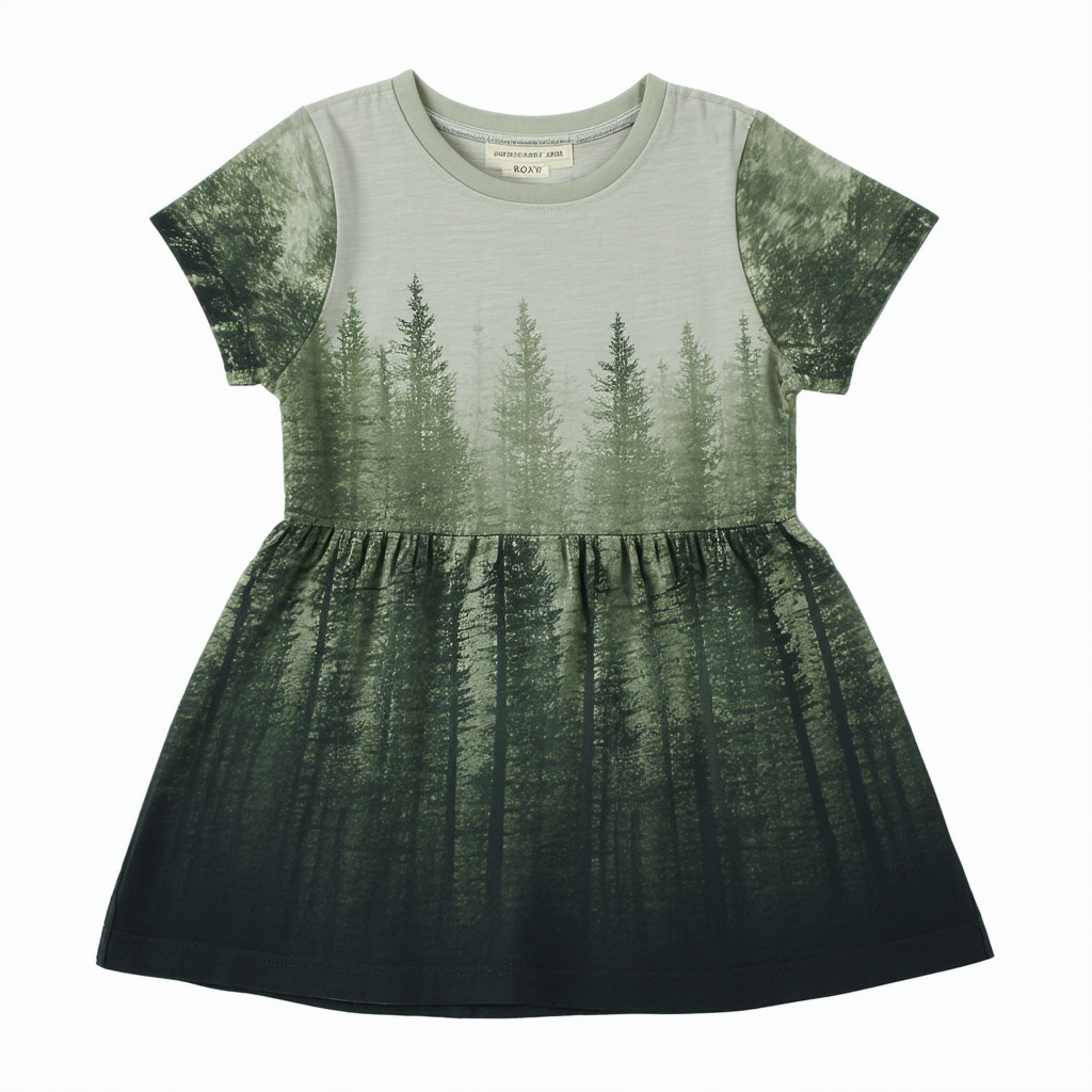 Roxy Girls' Pretty Forest Short Sleeve Tee Dress