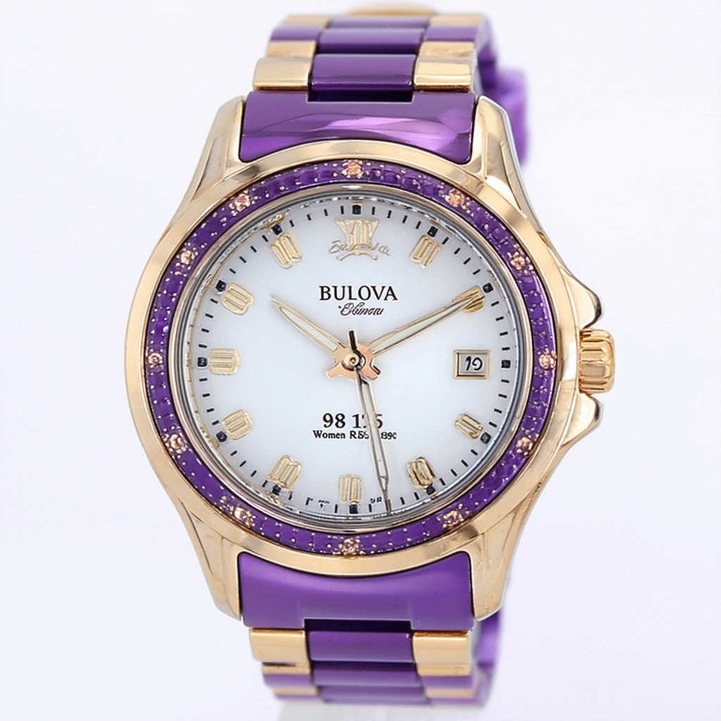 Bulova Women's 98R196 Analog Display Quartz Purple Watch