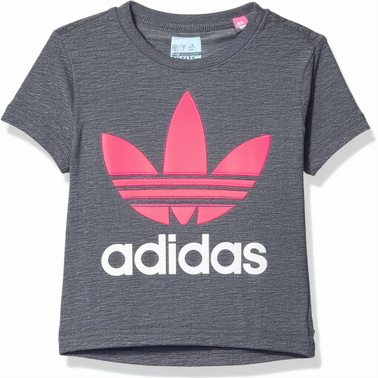 adidas Originals Girls' Short Sleeve Trefoil Tee