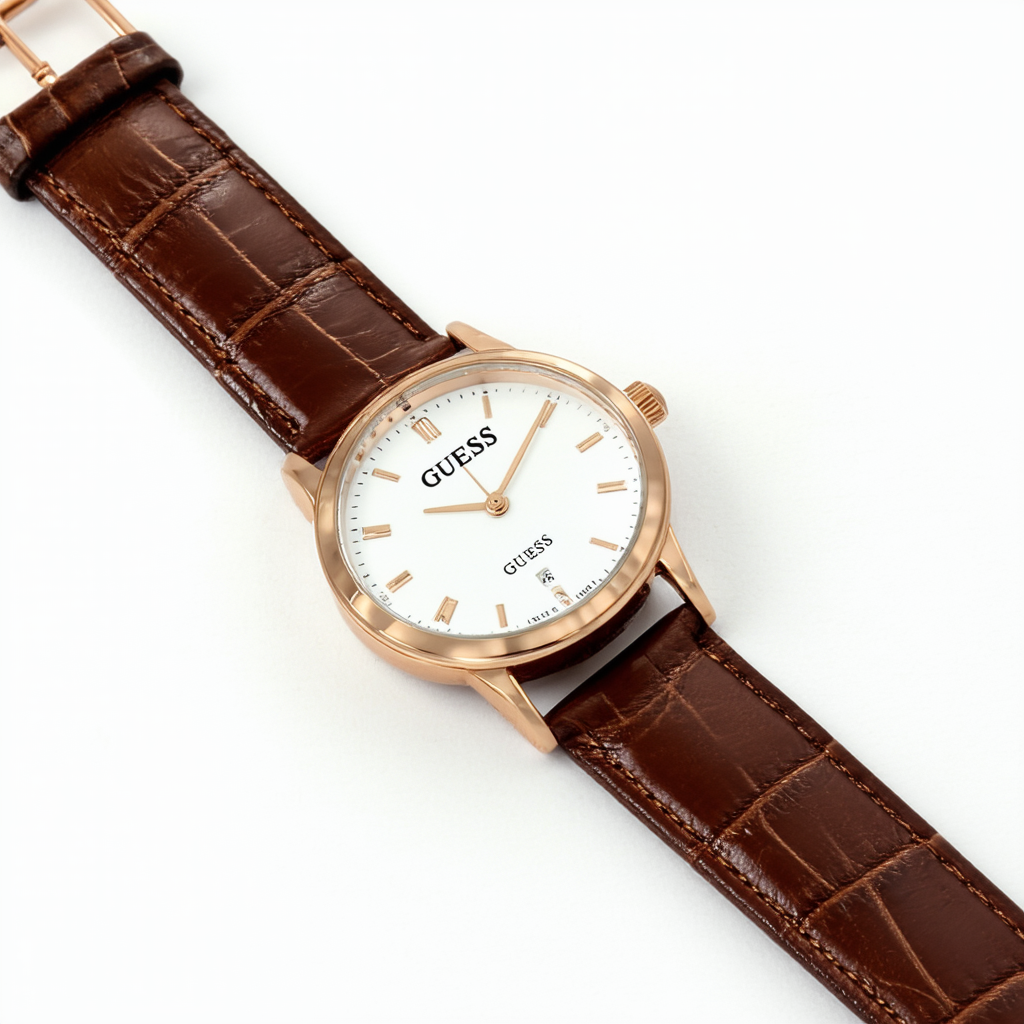Guess Taylor Womens Analog Quartz Watch with Leather Bracelet W1017L3