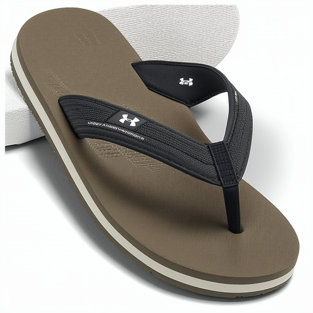 Under Armour Men's Atlantic Dune T Flip-Flop, Sandy Brown (200)/Black, 7
