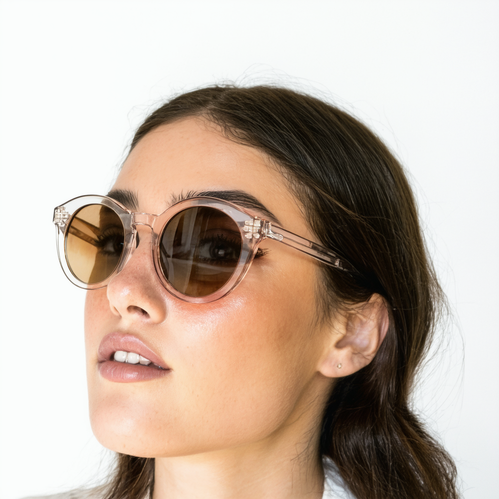 Lucky Brand Women Soft Round Crystal Plastic Sunglass, Flash Lens Artesia
