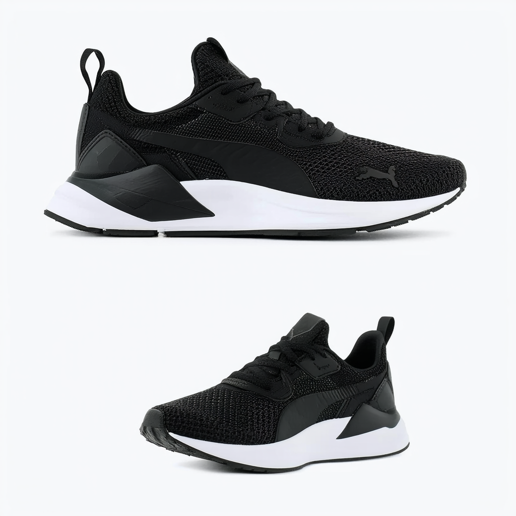 Puma R698 Knit Mesh v2 Men US 13 Black Sneakers