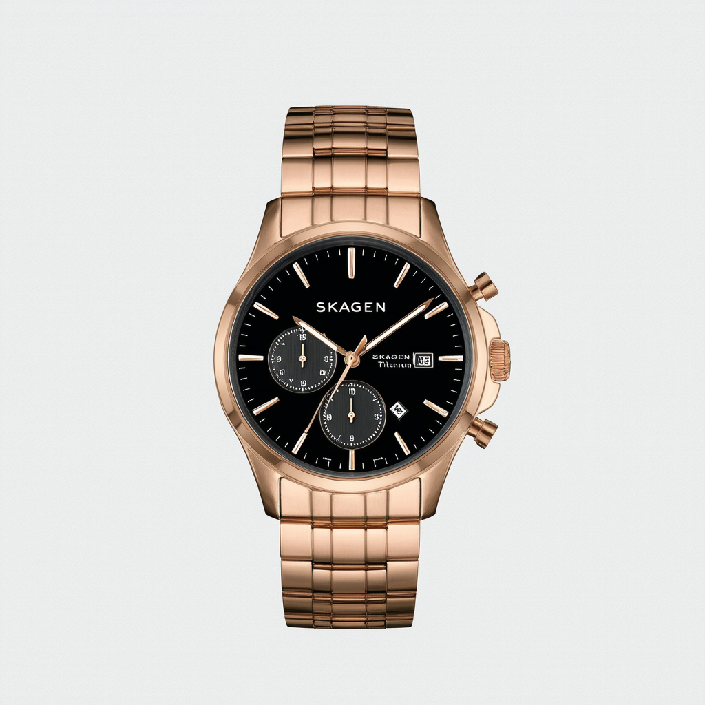 Skagen Titanium Multifunction Men's Rose Gold Watch