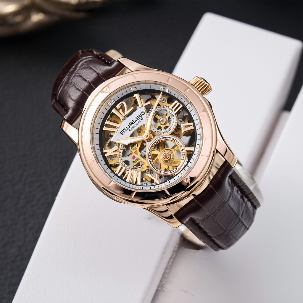 Stuhrling Original Women's 107BL.1245K2 Delphi Oracle (Ladies) Automatic Skeleton Rosetone Watch