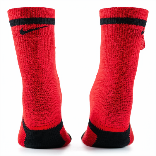 Nike Dri-Fit Elite Basketball Socks (X-Large, UNIVERSITY RED/BLACK//BLACK)