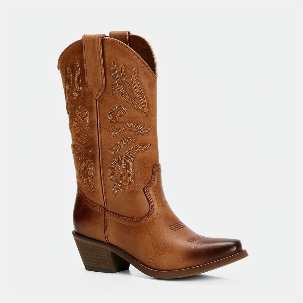 Kenneth Cole REACTION Women's Pil-Lates Western Boot, Toffee, 8 M US