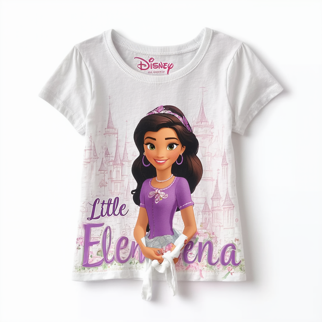 Disney Girls' Little Elena Tie Front Tee