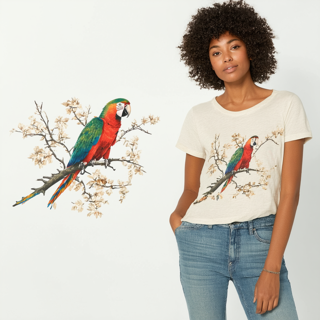 Lucky Brand Women's Parrot Branch Tee