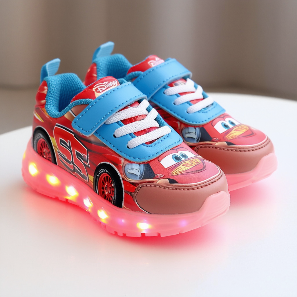 Disney 0CAF341 Cars Lighted Sneaker (Toddler/Little Kid)