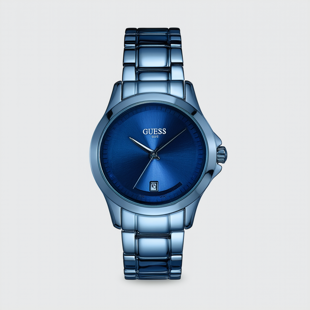 GUESS Women's U0027L3 Iconic Blue-Plated Stainless Steel Watch