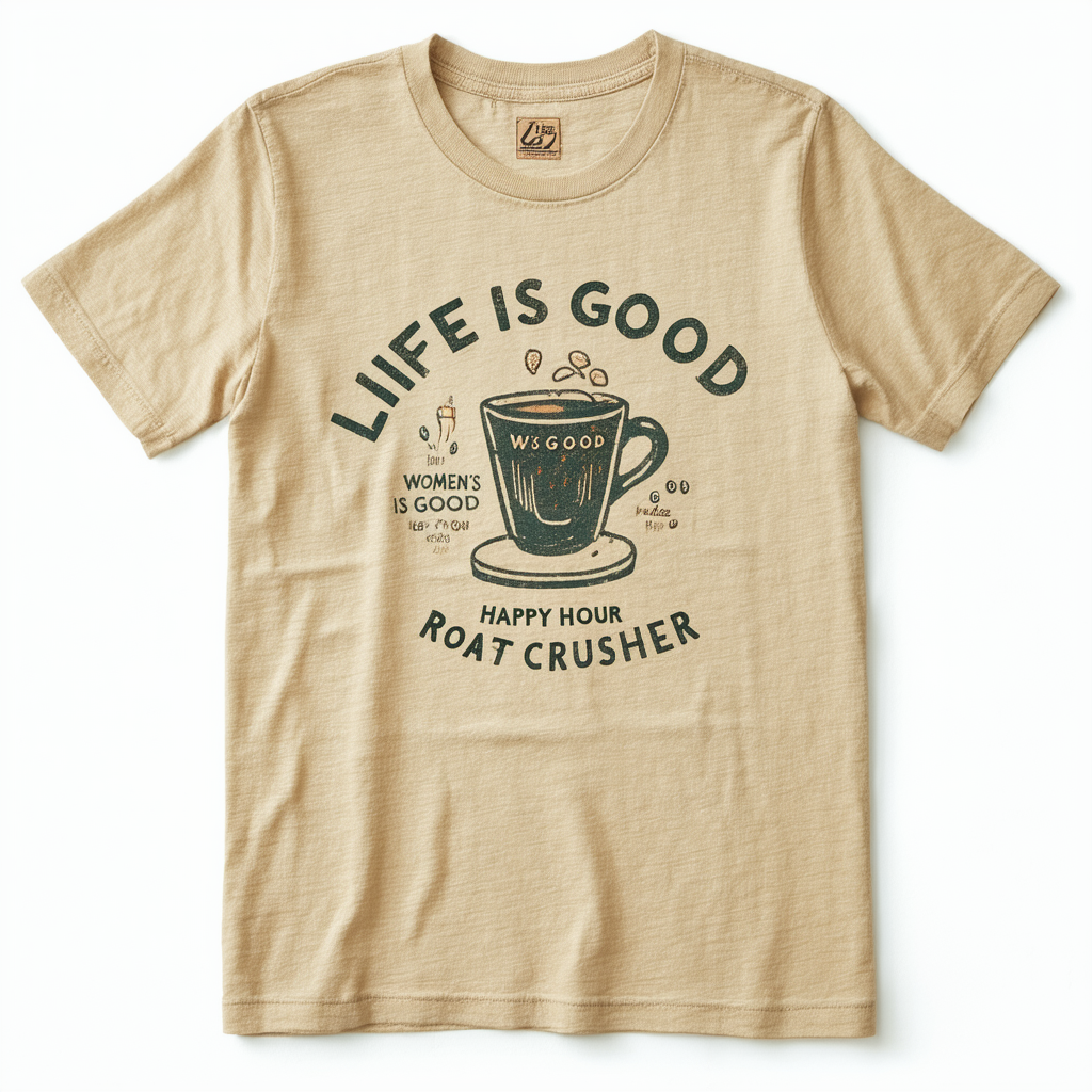 Life is Good Women's is Good Happy Hour Roast Crusher Tee